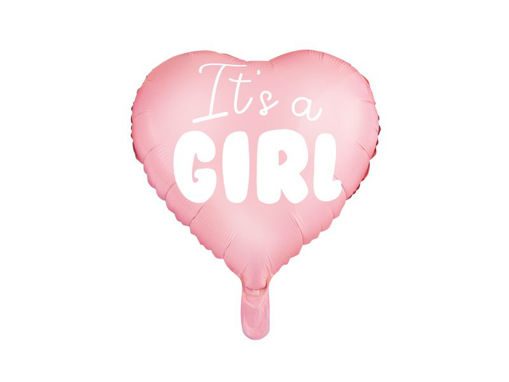 Picture of FOIL BALLOON HEART ITS A GIRL PASTEL PINK 18 INCH
